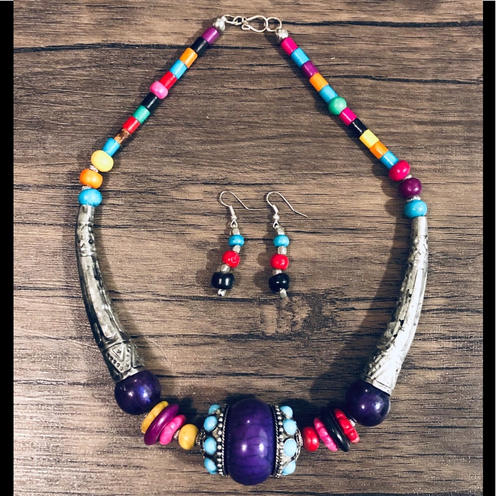 Exotic Chic Multicolor Eco-friendly Yoga Necklace
